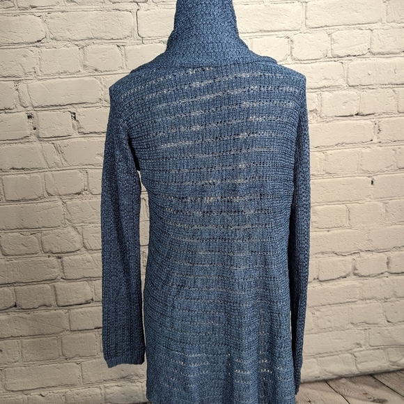 Vertical Design women's long sleeve stretch knit open front cardigan sz xl bb19 - Picture 9 of 9